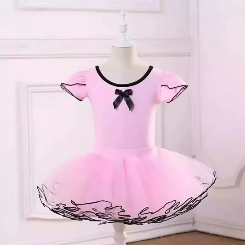 子供のダンス服夏純綿運動服女の子中国古典舞踊ボディバレエ長袖半袖