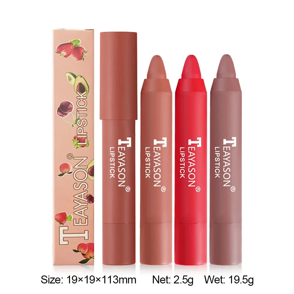 12 Colors Velvet Matte Lipsticks Pencil Lasting Waterproof Red Sexy Lip Stick Cup Tint Non-Stick Lip Long Lasting Moisturizing