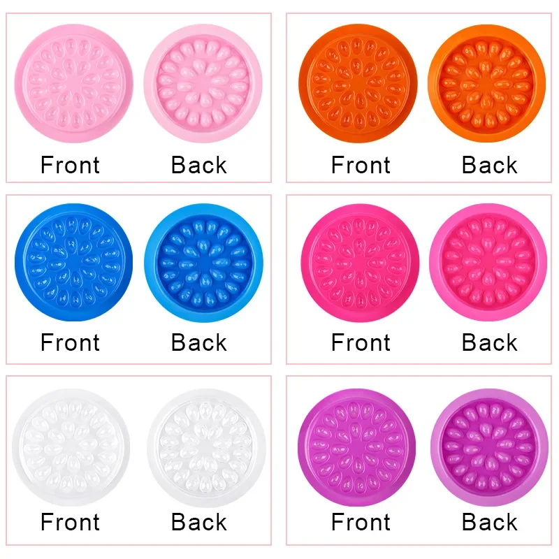 100pc 16 Hole Disposable Plastic False Eyelash Glue Holder Pallet Lashes Extension Glue Pads Holder Gasket For Eyelash Extension