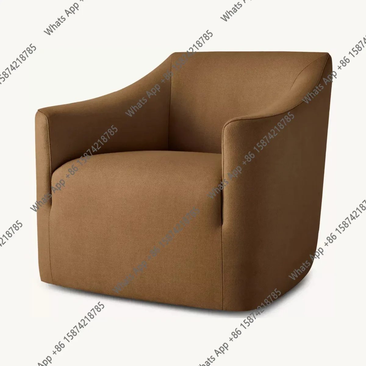 

J Nordic Medieval Wind Cotton And Linen Fabric Sofa Living Room Small Apartment Leisure B & B Hotel Reception Chair