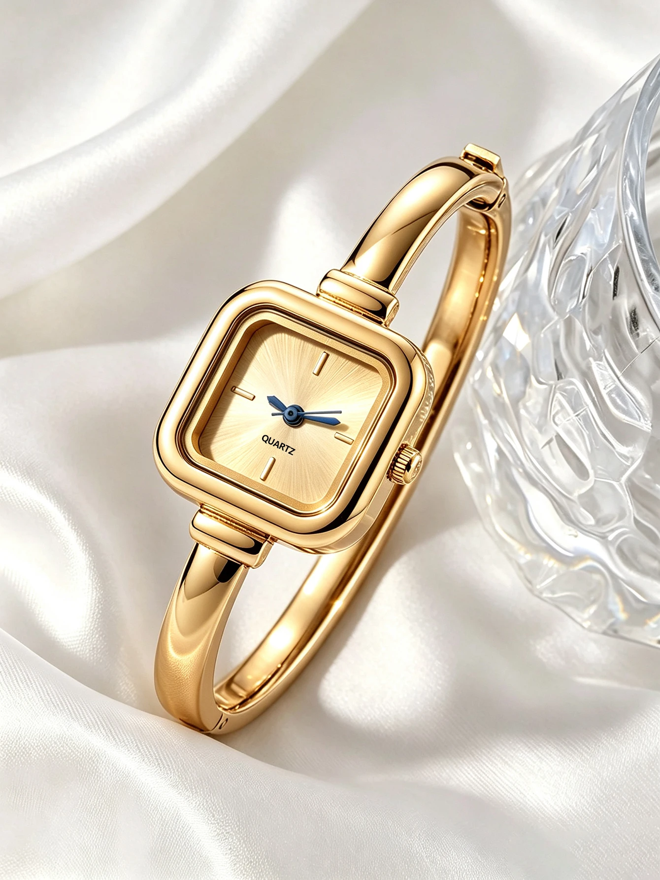 Luxurious Fashion Square Bracelet Women's Quartz Watch Gift Daily Wear Elegant Timepiece for Ladies