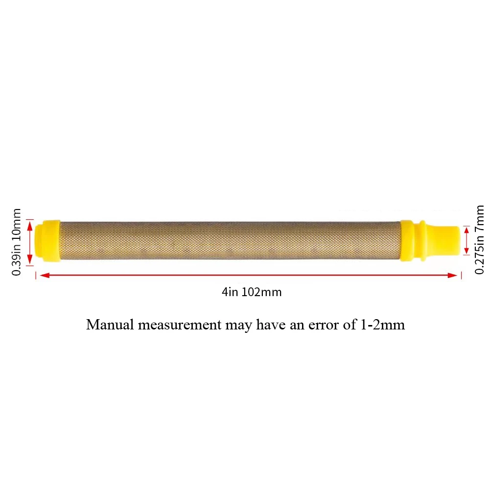 Filter pistol semprot tanpa udara 100 jaring, suku cadang pengganti cat tanpa udara, aksesori alat lukis, Filter pistol semprot dorong tipe 5 buah