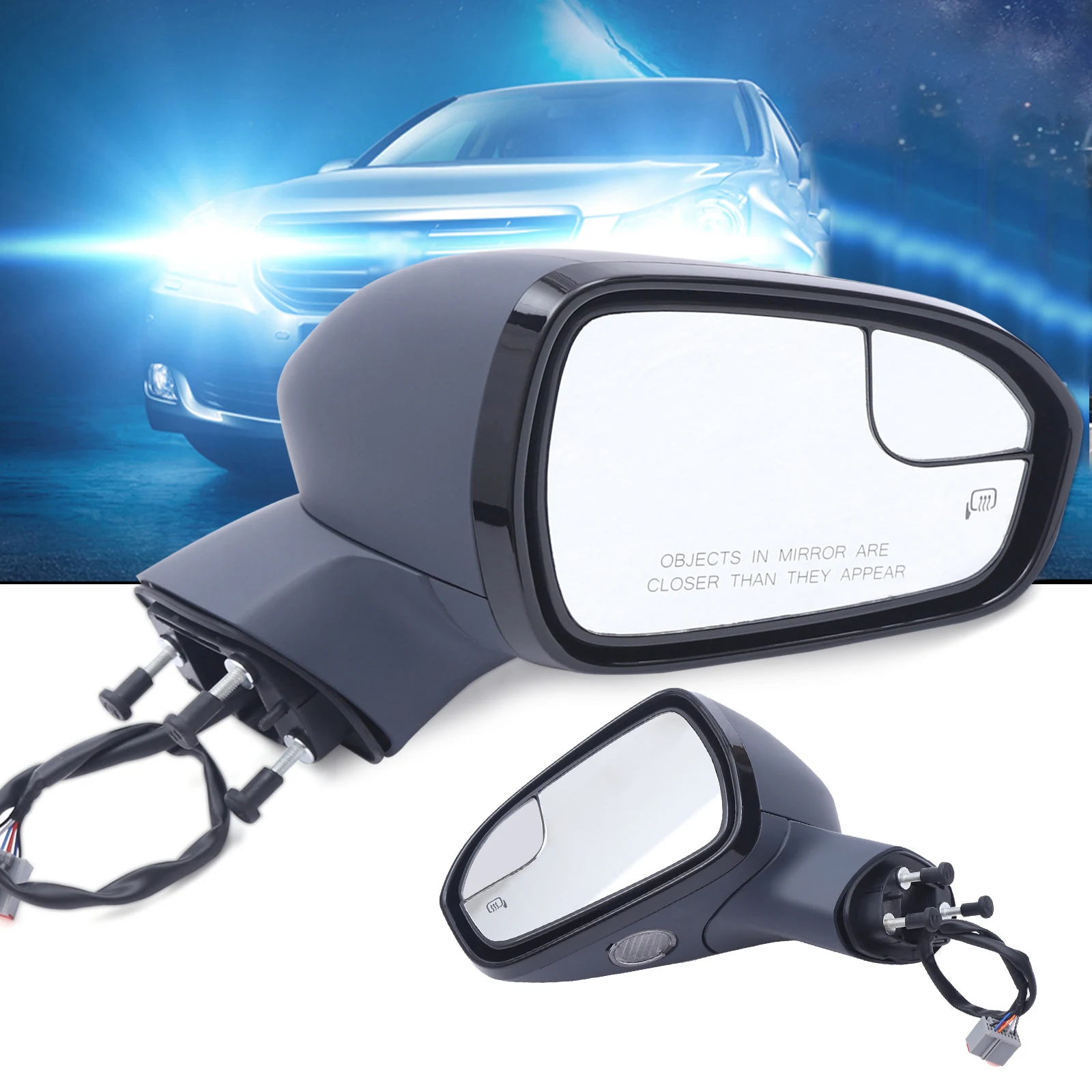 Power Mirror RH LH For Ford Fusion 2013 2014 2015 2016 Wide Angle Convex Lens Car Blind Spot Side View Mirror Folding