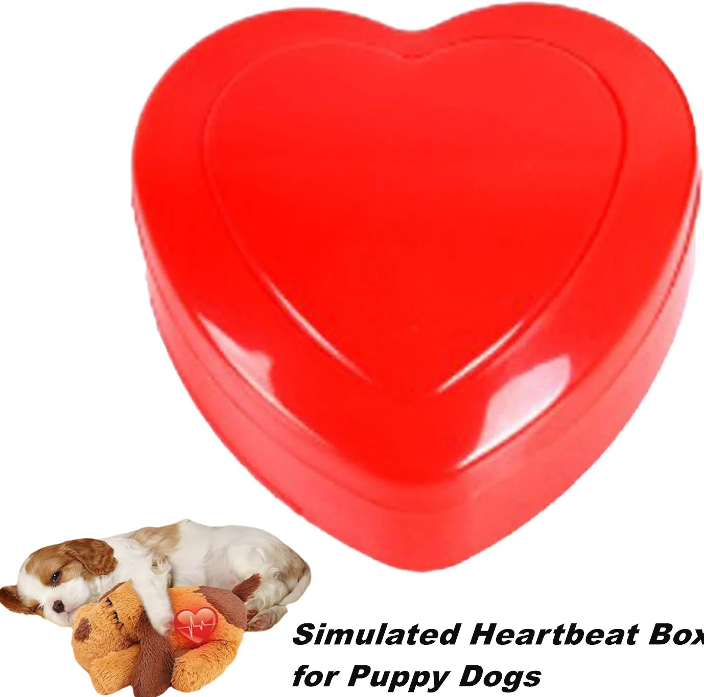 Simulated Heartbeat Box for Puppy Dogs Toy Accompany Sleep Reducing Anxiety Loneliness Dog Toys Heartbeat Device Heartbeat Box