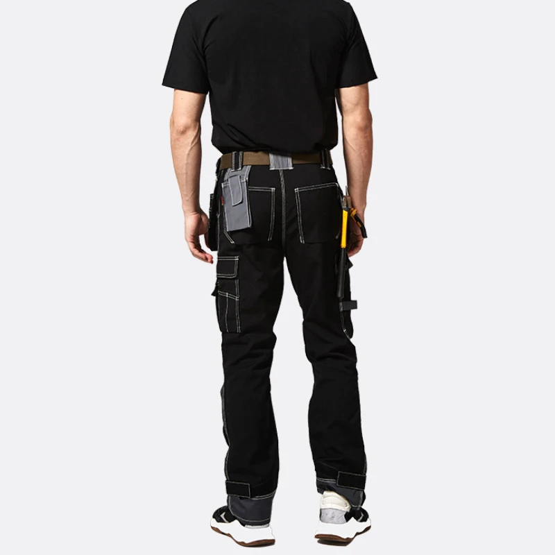 Men\'s Wear-resistant Cargo Pants Multi-pocket Rip Resistant Trousers Multifunctional Mechanical Repair Work Pants Oxford Cloth