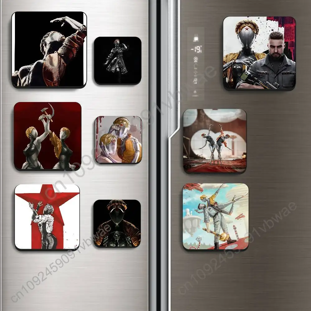 Mechanical Ballet Atomic Heart Twins  BestSelling Refrigerator Magnetic Sticker Fridge Magnets Adhesive to Metal Surfaces Leaves
