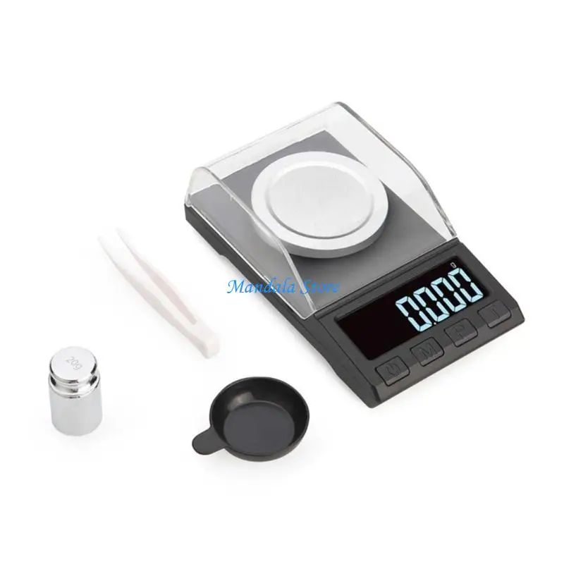 U2JC 3 Types Digital Milligram Scale with 8 Units g tl dwt gn ozt oz ct Portable Jewelry Scale for w/ LCD Backlit Tare Pow