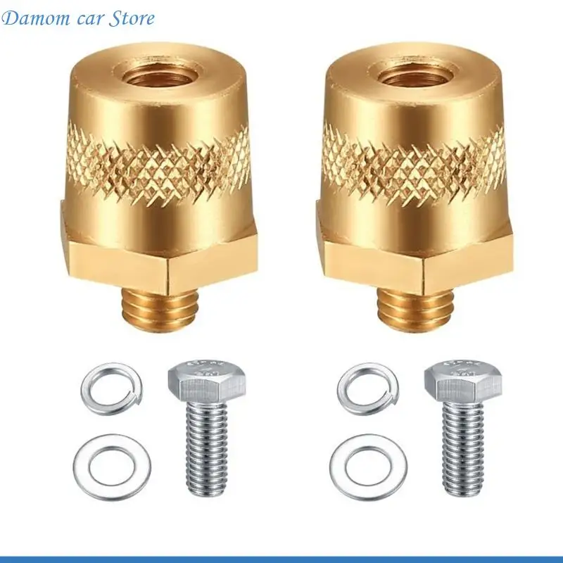 A2UC 놋쇠 배터리 터미널 커넥터 배터리 극 어댑터 용 자동차 캠프를위한 어댑터 피팅