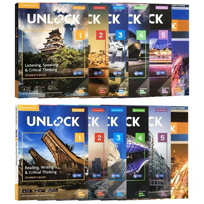 

Unlock Textbook Cambridge Junior High School English Basic-1-4 Level Listening, Speaking + Reading and Writing English Book