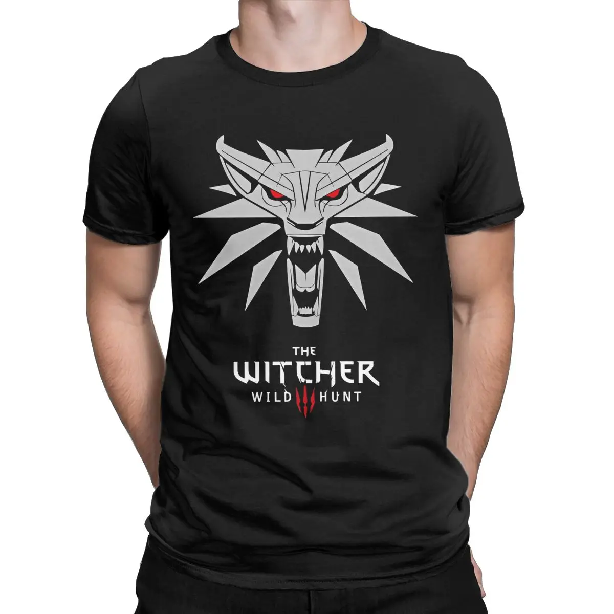 The Witchers Video Game Men's T Shirt Wild Hunt Unique Tee Shirt Short Sleeve Crew Neck T-Shirts Pure Cotton Party merch