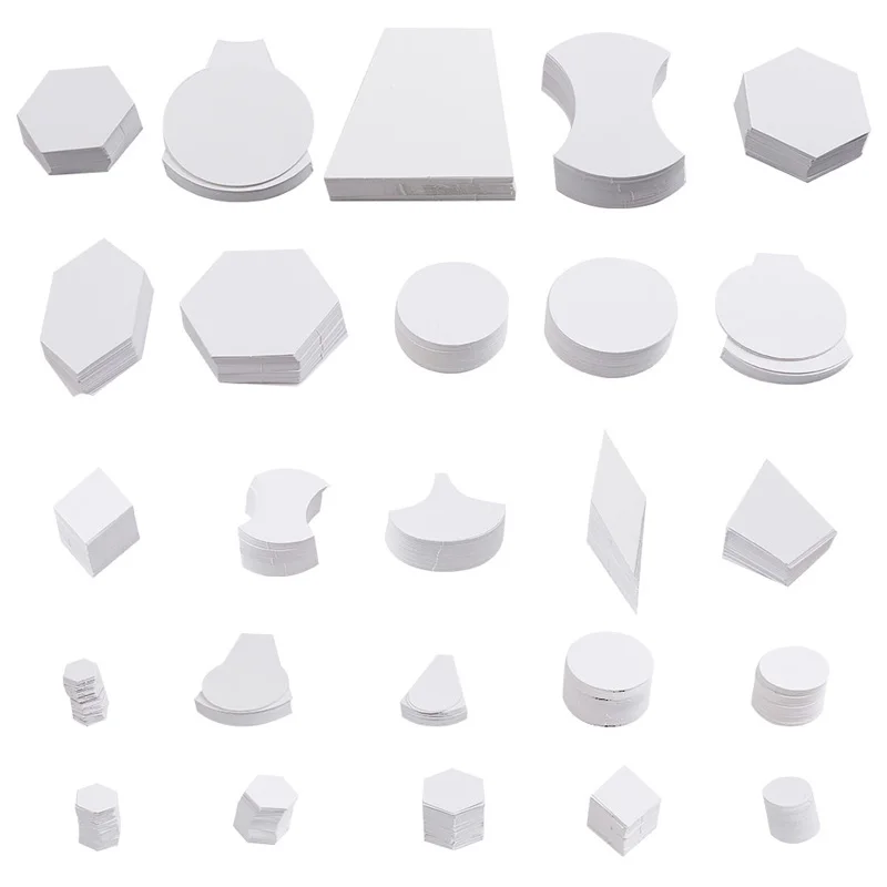 Fenrry 25 Types Paper Quilting Templates Round Diamond Hexagon Patchwork Mould for DIY Sewing Craft Tools Accessories