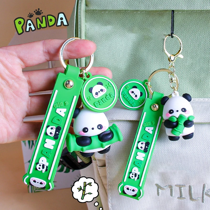 Novità Creativo Simpatico Panda Portachiavi Ciondolo Moda Divertente Portachiavi per auto Squisito Zaino Kawaii Decorazione Accessori Regali