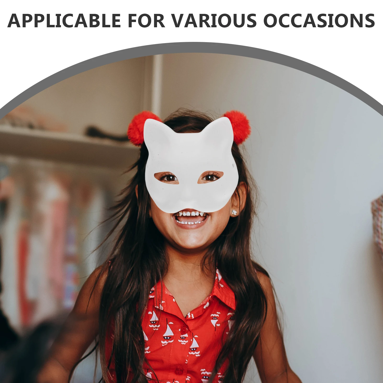 6Pcs Paintable Blank Masks Paper Pulp Cat Fox Animal DIY Masks for Halloween Party Cosplay Dress Up Masquerade