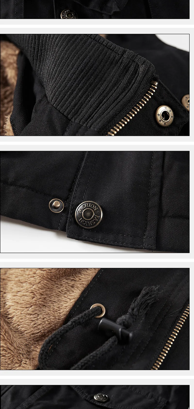 Military Cargo Coat Mens Thick Warm Man Jacket Winter Parkas Casual Cotton Padded Jacket Male Multi-Pocket Fur Hoodies Men Parka