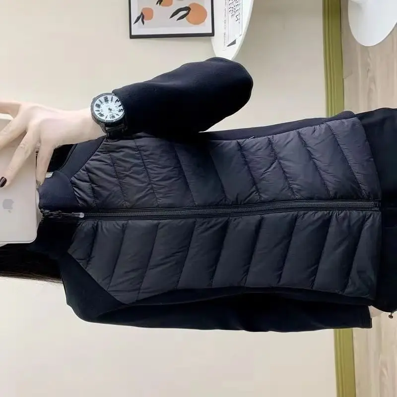 

Женское весенне-осенне-зимнее легкое тонкое пуховое хлопковое пальто, короткая шерстяная спортивная куртка с воротником-стойкой, теплая ветрозащитная спортивная куртка