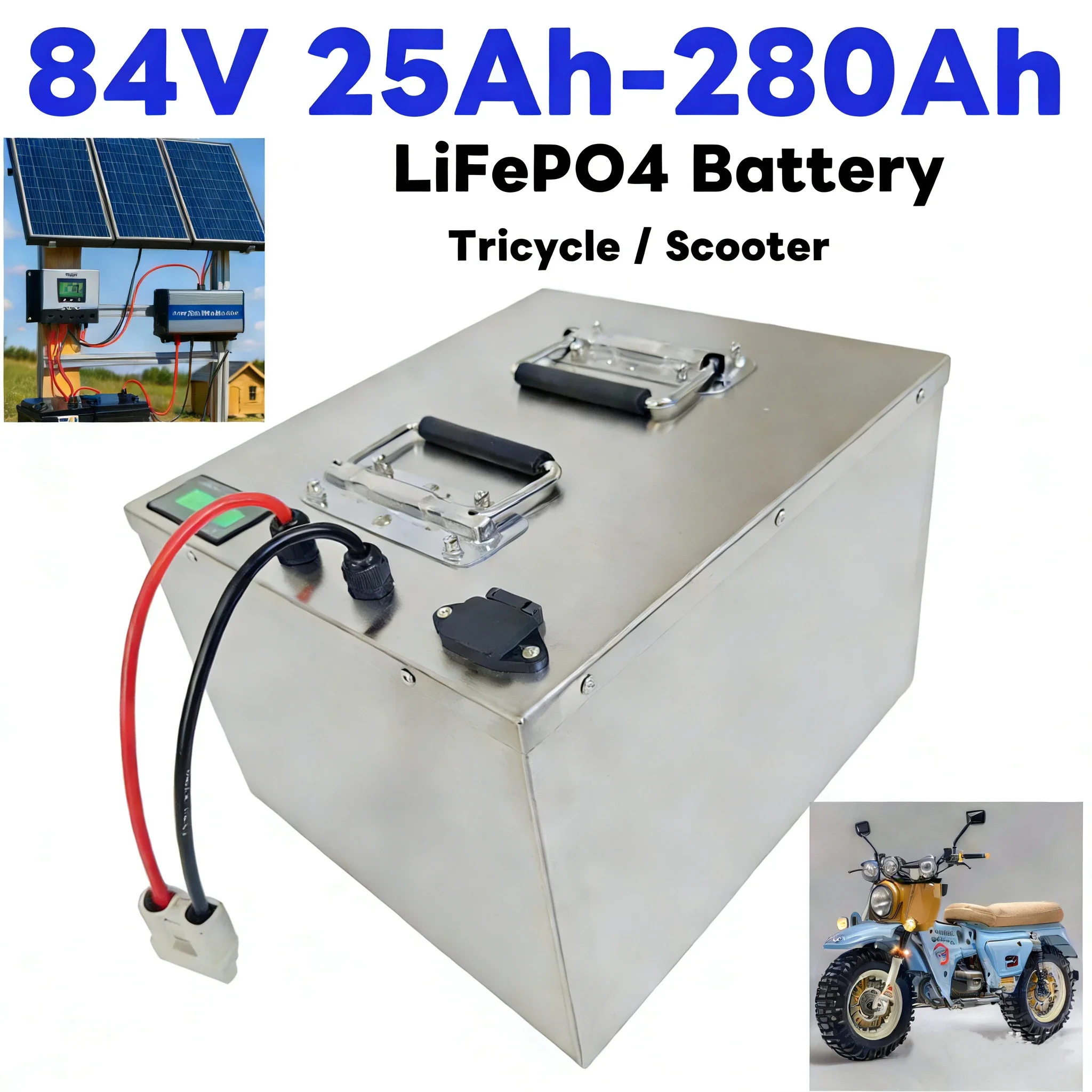 

Аккумулятор LiFePO4 27S 84В (25-280Ач) – Высокая мощность 2000-8000Вт со встроенной BMS для безопасности и надежной работы