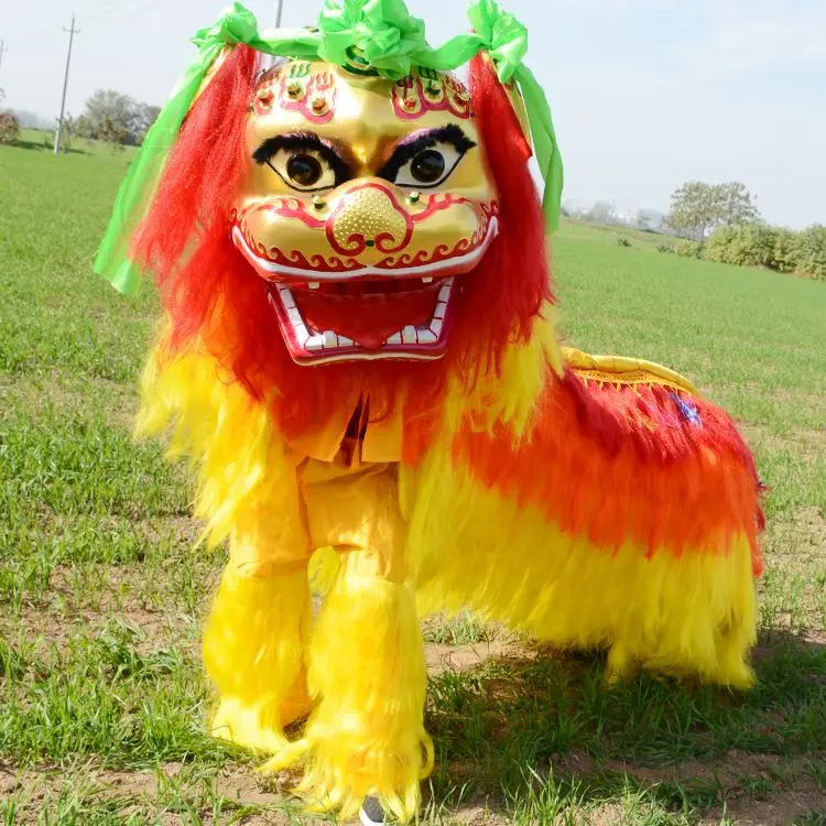 

Dragon and Lion Dance Props Single and Double Lion Costumes Complete Set