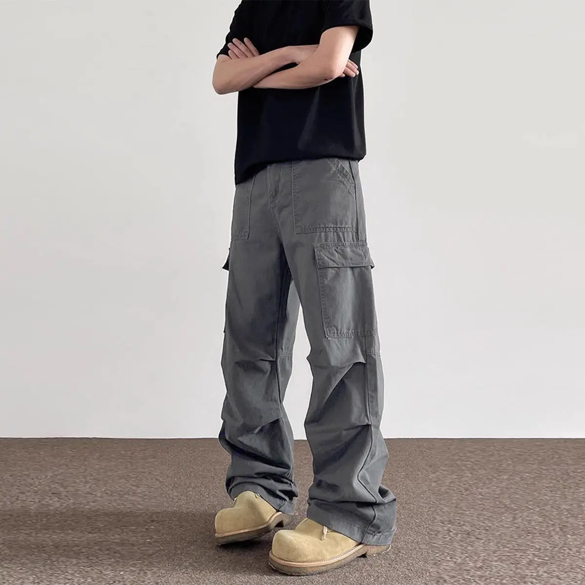 

Wide Outdoor Trousers Man Hip Hop Hiking Baggy Emo Cheapest Techwear High Quality Cotton Designer Harajuku Cargo Pants for Men