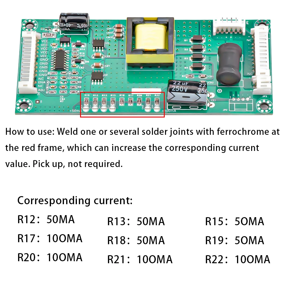 TV Power Board Boost Module Regulador de tensão atual constante Ponte completa Driver Backlight Boost Power Supply