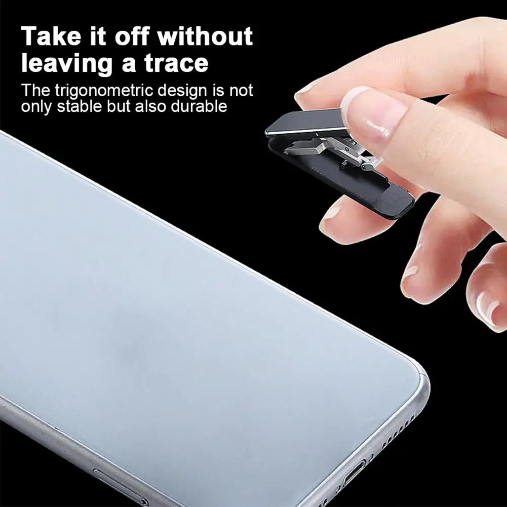 Mini PC material Folding Phone Holder Desktop Ultra-thin Adhesive Mobile Phone Holder Decoration For IPhone 