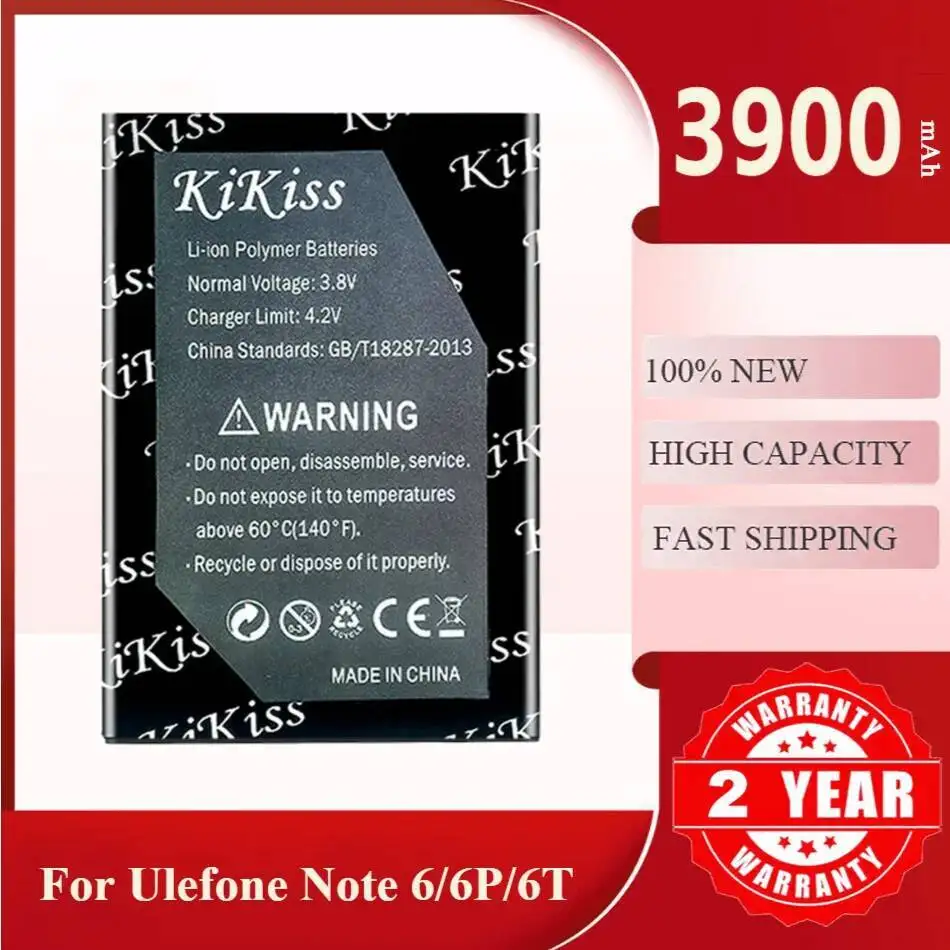 

3900Mah Kikiss Battery Note 6(3277) For Ulefone 6 6P 6T
