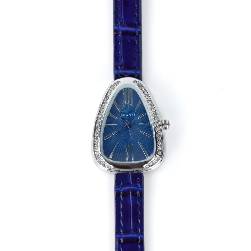 

Модные высококачественные водонепроницаемые часы со змеей, инкрустированные бриллиантами, женские кожаные часы, креативные универсальные кварцевые часы