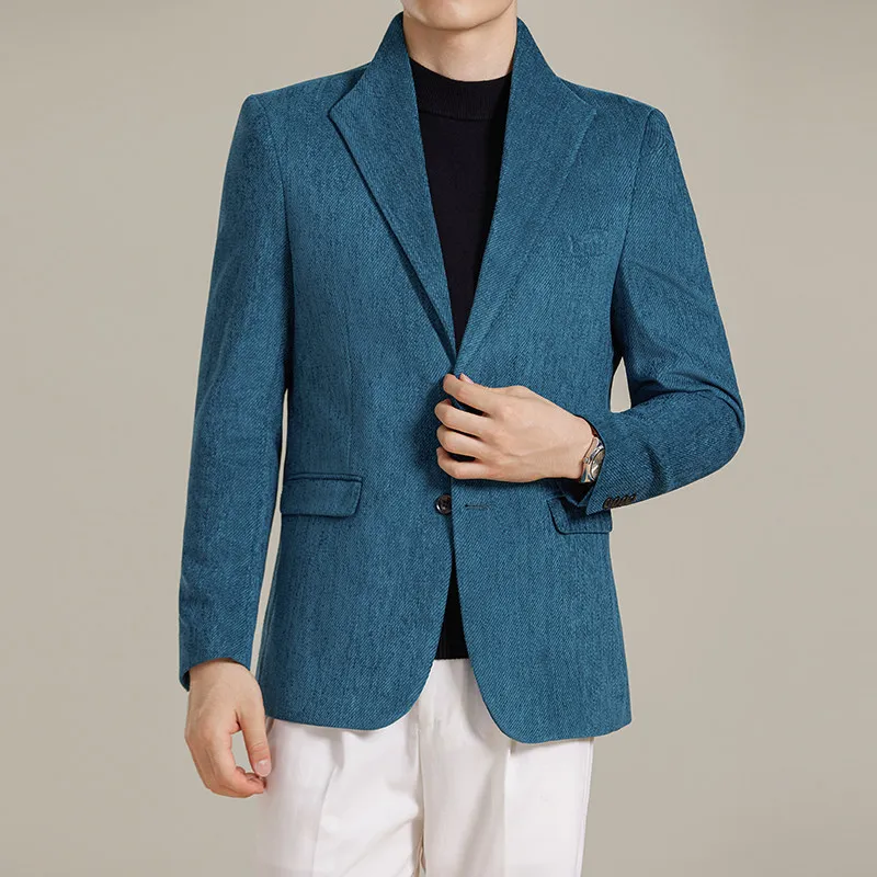 High-Quality Stylish Business Casual Men's Korean Version Slim Fit Suit New Chinese Style Stand Collar Fashionable Jacket