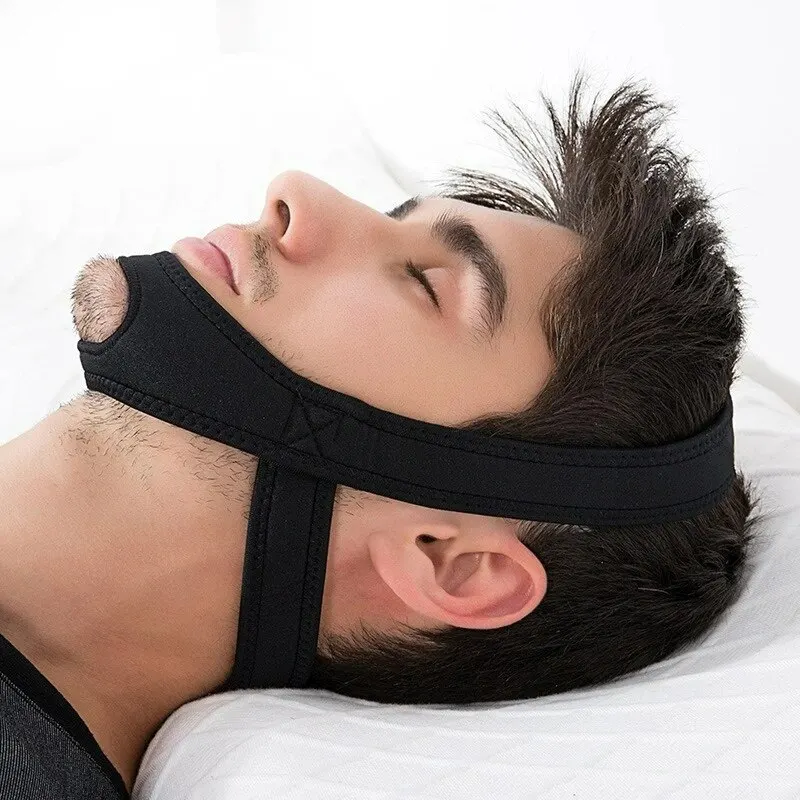 Black Anti-snoring Band Open Mouth Breathing Corrective Anti-snoring Chin Rest Sleep Open Mouth Rest