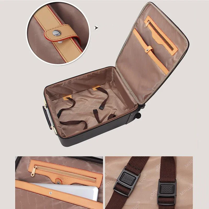 Wholesale Business Suitcases Package Trolley Cases Universal Wheel Men's Travel 20 Inch Boarding Code Boxes Bags Fashion Trunk