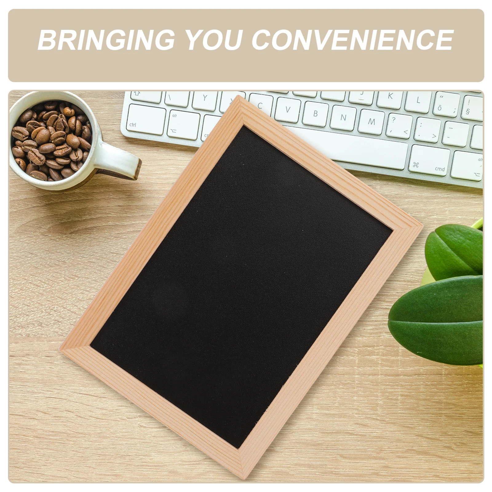 Small Blackboard Double Sided Erasable Chalkboard Sign Message Board Wall Decor Hanging Display Reusable Mini Tag