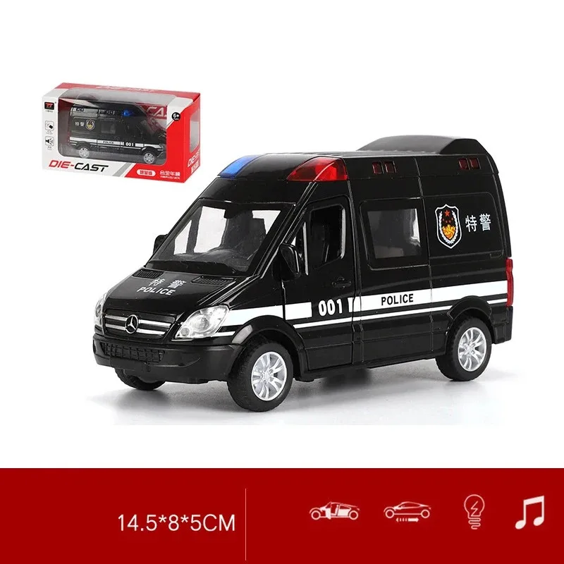 TOPMAYA 1:32 محاكاة سيارة إسعاف نموذج سبيكة التراجع الصوت والضوء يموت الصب سيارة لعبة سيارة خاصة لعبة أطفال هدية B08