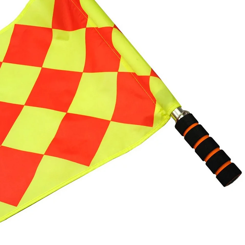 

2 pcs Judge Flag Small Square Waterproof Cloth Football Game Supplies Lightweight Durable Easy to Clean Professional Use