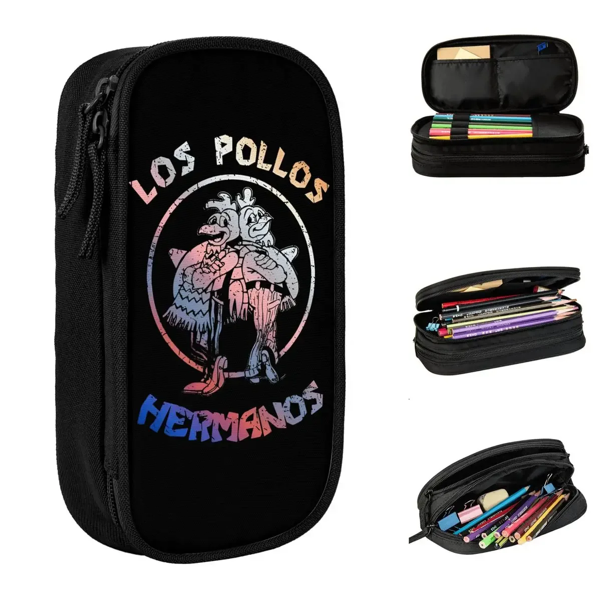 

Lovely Los Pollos Hermanos Pencil Case Chicken Brothers Pencil Pouch Pen Holder for Girl Boy Big Capacity Bag School Stationery