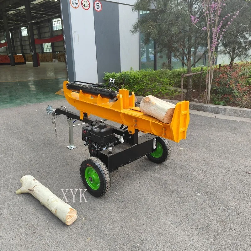 FOB Price Deposit Wheel Hydraulic Horizontal Log Splitter Household Farm Wood Stump Firewood Cutting Equipment
