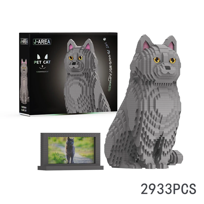 Mirco Deeltje Kat Bouwstenen Speelgoed Persina Kat Ragdoll Kat Siamese Kat Korthaar Blauwe Kat Desktop Ornamenten Kinderen Meisjes Gift