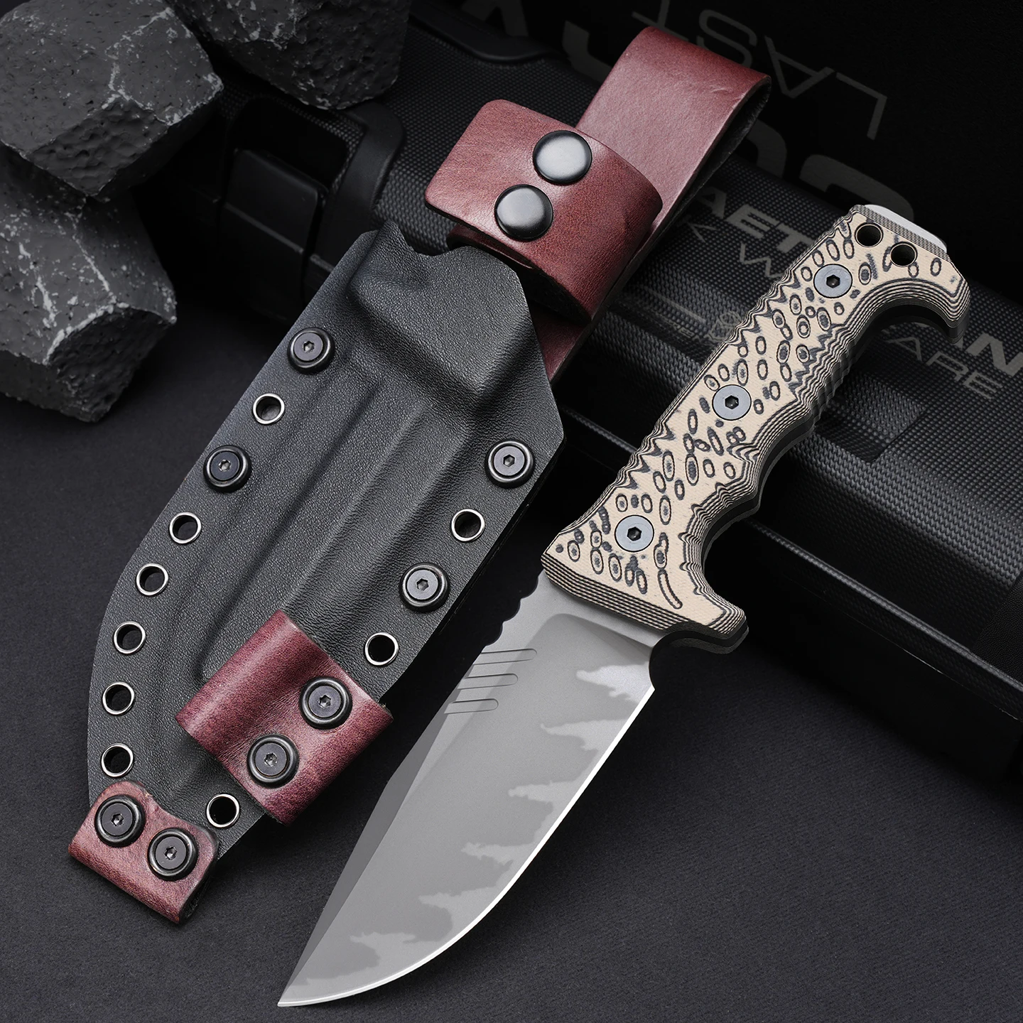 High quality outdoor integrated thick knives, portable emergency knives for camping and hiking, gifts for men