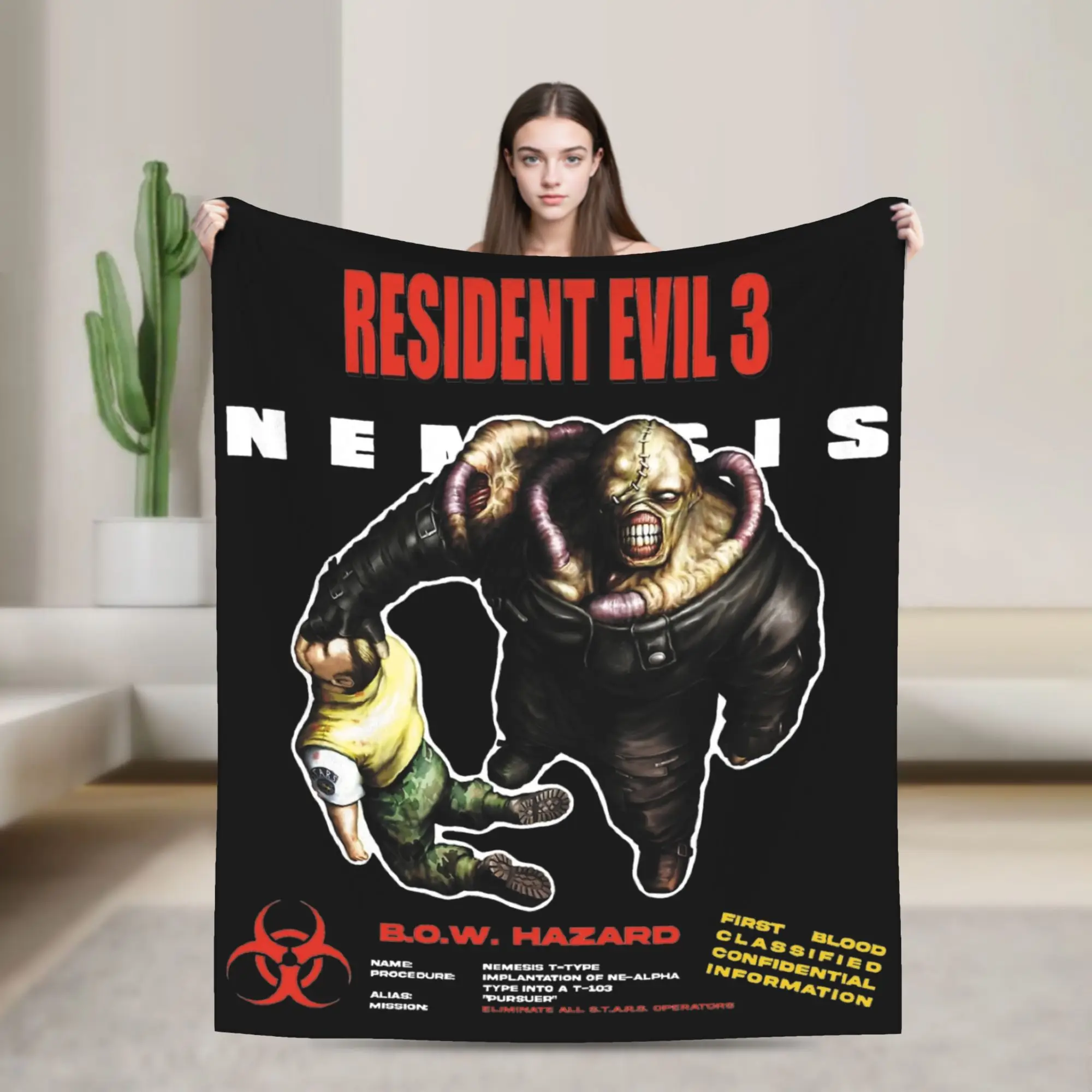 Residents Evils NEMESIS v1 Blanket Cover  Fleece Throw Blanket Summer Air Conditioning Decoration Soft Warm Bedspreads,