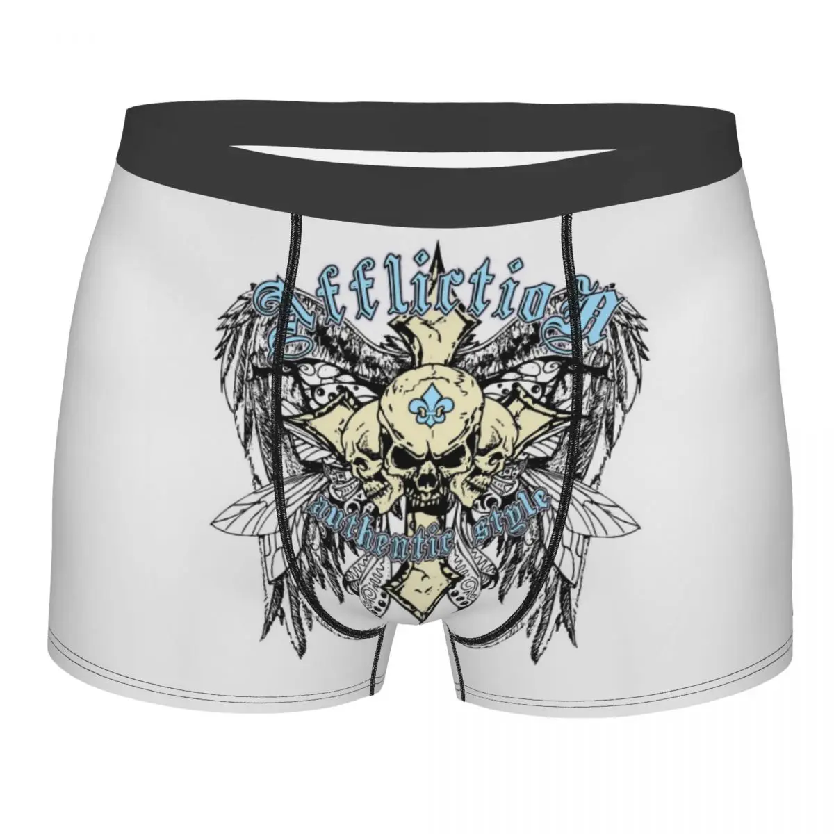 Skulls Crossbones Religious Culture Supernatural Patterns Men Boxer Briefs Underwear Highly Breathable High Quality Birthday