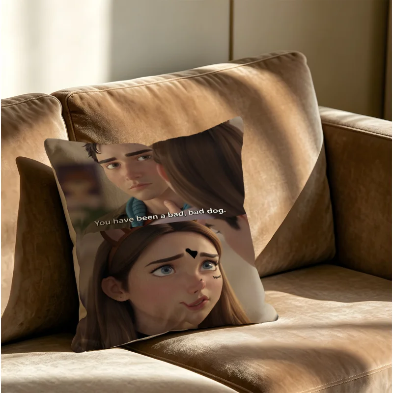

You Have Been A Bad Dog Meme Throw Pillow, 18.18 Inch Soft Accent Cushion, Includes Pillow Core for Home Decor