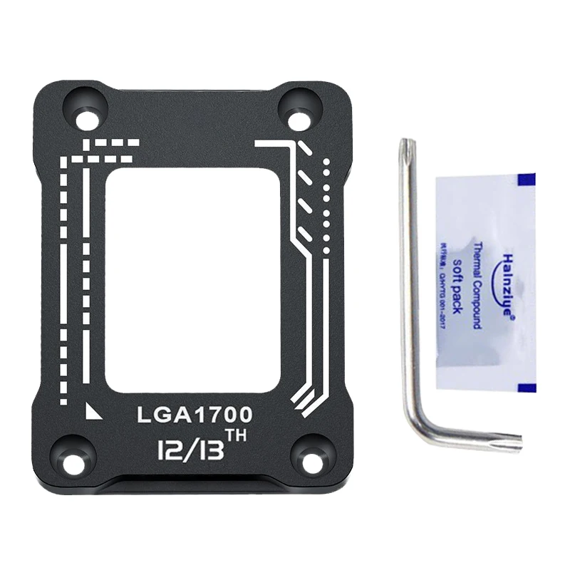 

Aluminum LGA1700 Socket Anti Bending Buckle CPU Bending Corrector Frame 12/13TH LGA1700 Fastener For 1700 Motherboard