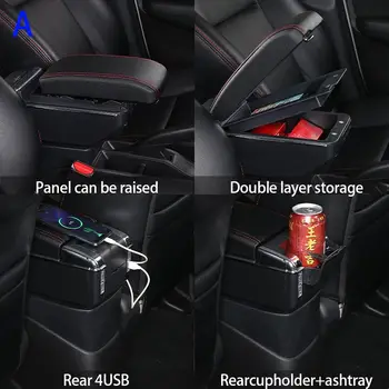 Pro loketní opěrku Renault Duster pro Dacia Duster 2019-2023 úložný box do středové konzole dekorace příslušenství z kůže 8 nejlepší prodej Loketní opěrka Renault Duster - №1