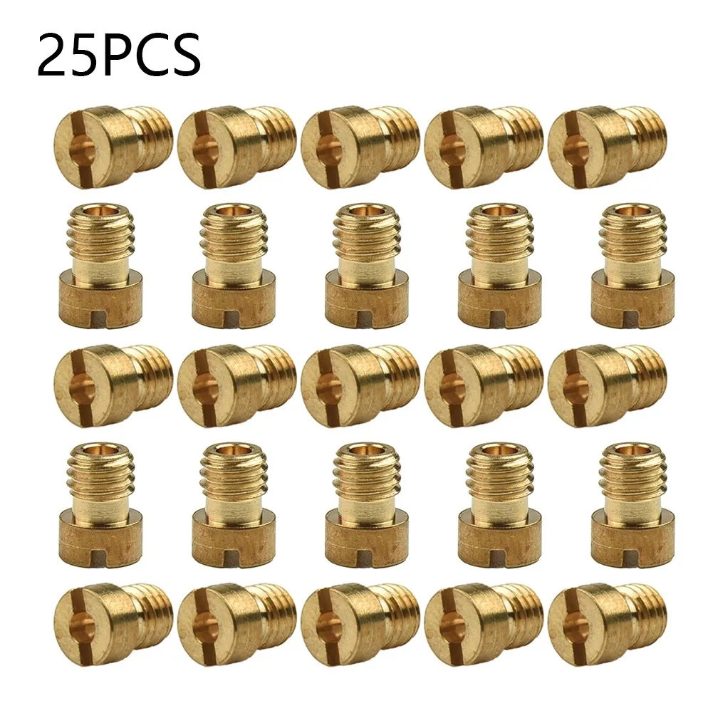 25pcs Carburetor Main Jet M5 5mm Thread For Dellorto Carburetor Vergaser SHA SHBC SHB Injector Nozzle Size 55-115