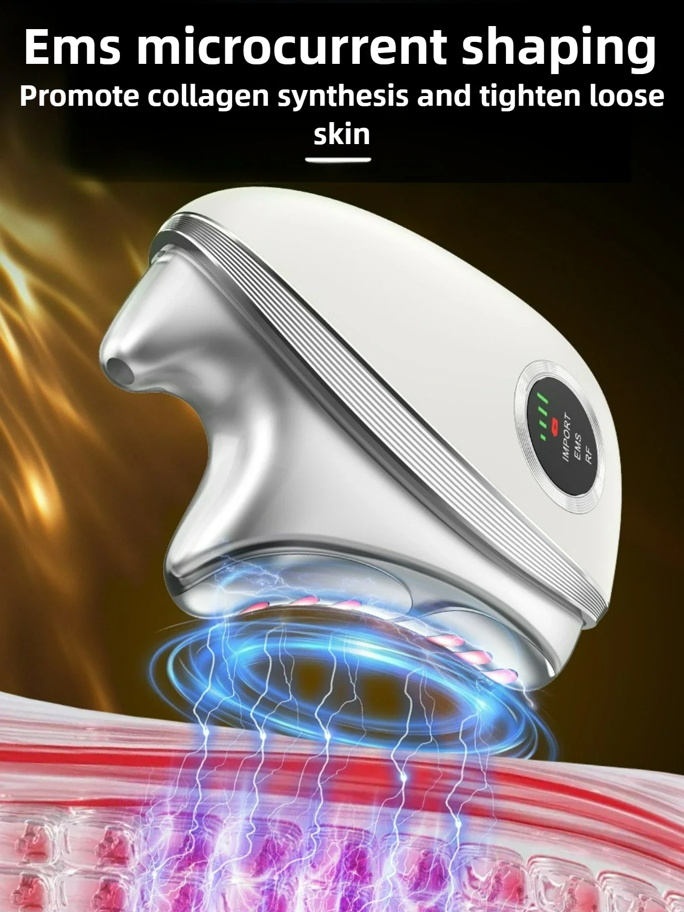 أداة غوا شا الكهربائية مايكرو الحالية جهاز تجميل الوجه بيانشي كشط مجلس ميريديان مدلك لرفع الوجه الرعاية المنزلية #4