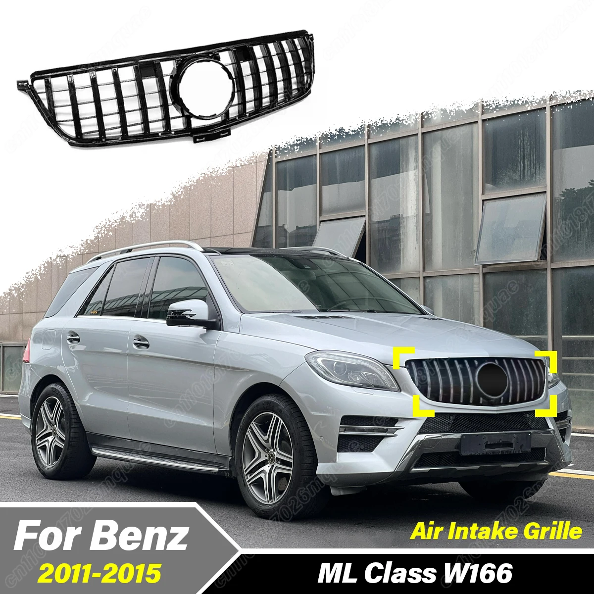 

For Mercedes-Benz MLclass W166 2011 2012 2013 2014 2015 Car Engine Air Intake Grille Front Engine Cooling Decoration Accessories