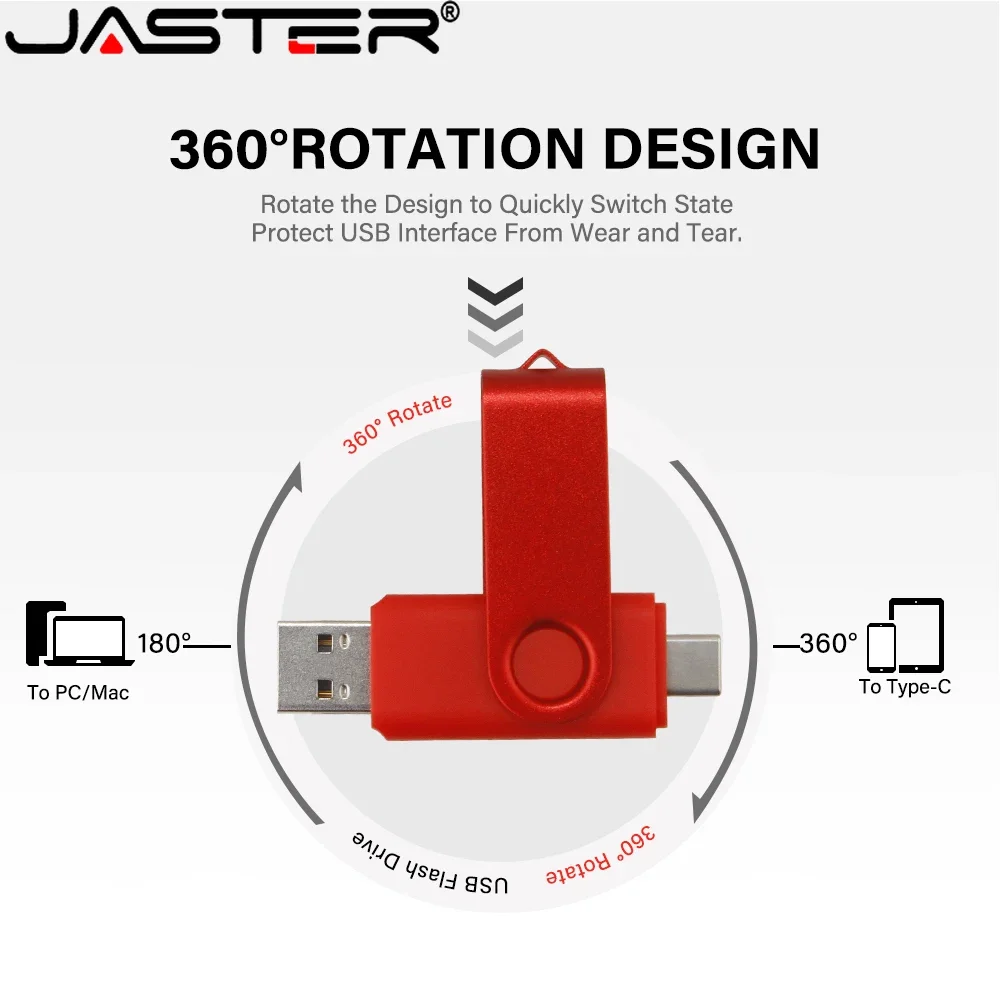 Usb 2.0 Flash Drive 2 In 1 Usb En Type C Pen Drive/4Gb/Pendrive Memory Stick Flash Disk Voor Pc Telefoon