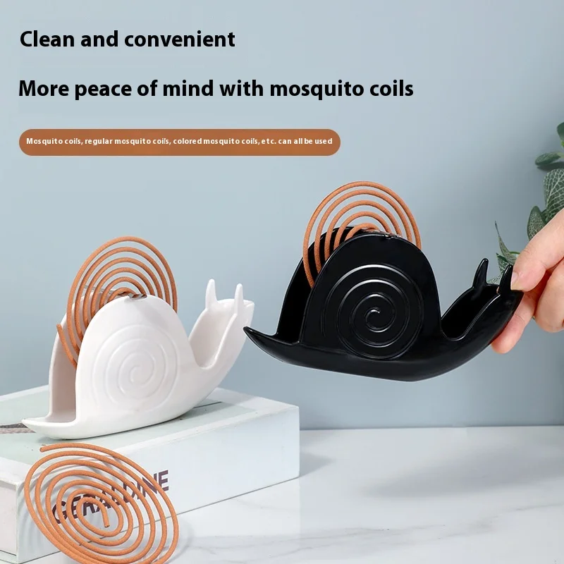 Outdoor Fire and Heat Resistant Creative Snail Mosquito Incense Tray, Home Mosquito Incense Rack Camping Supplies