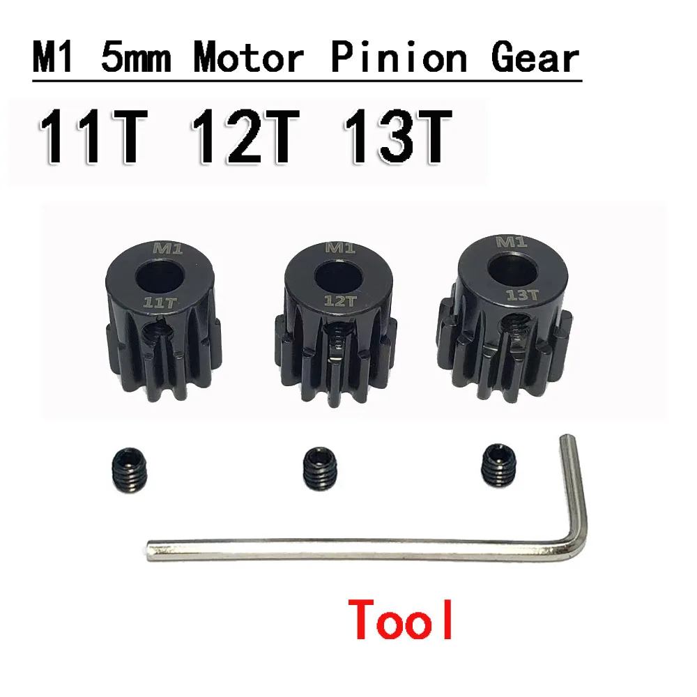 3PCS YSIDO Getriebe M1 5,0mm 11T-34T Stahl Metall Ritzel Motor Getriebe für 1/8 1/7 1/5 RC Buggy Auto Monster Truck RC Auto Ersatzteile – Detail 14