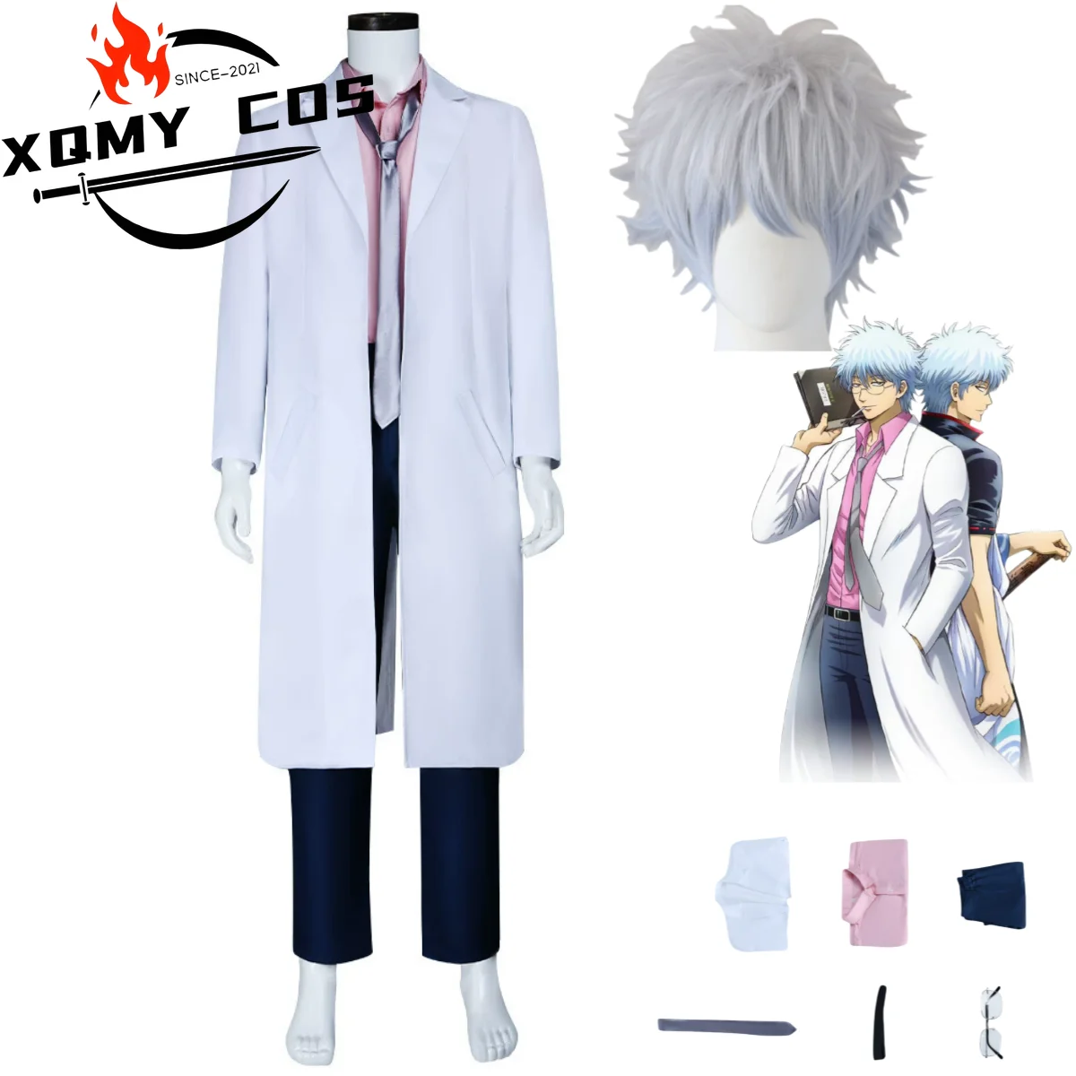 xqanime-gintama-sakata-ginpa-professeur-cosplay-costume-blanc-long-manteau-rose-chemise-uniforme-perruque-homme-femme-halloween-carnaval-costume