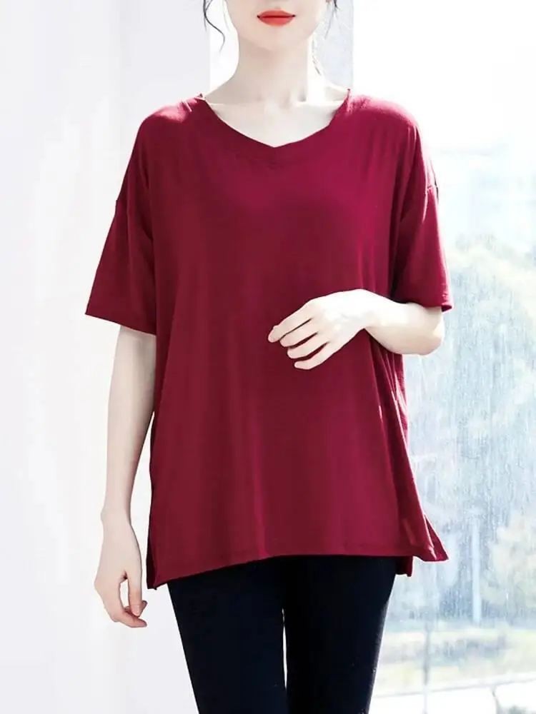 Camicia da pratica di danza moderna con scollo tondo in tinta unita, vestibilità ampia, manica lunga, comodo costume da balletto per spettacoli teatrali