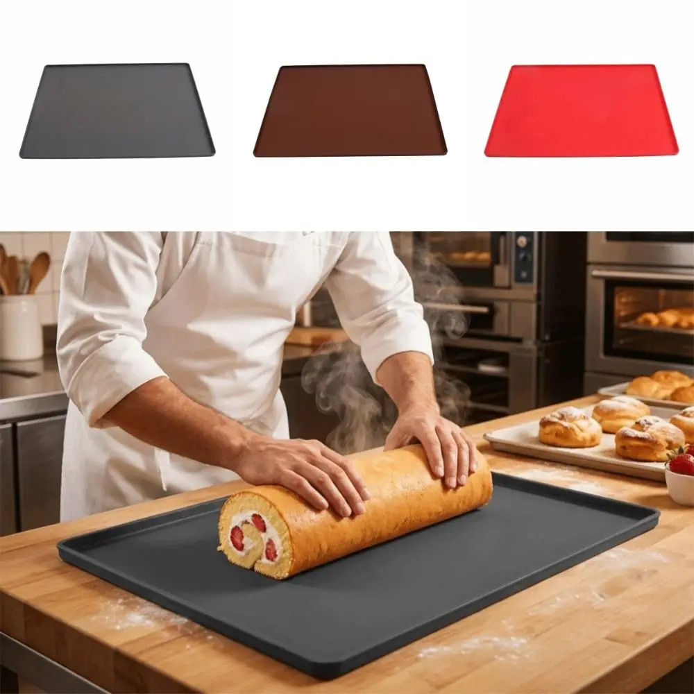 40cmx30cm Silicone Baking Mat Heat Resistant Silicone Cake Roll Pad Baking Tools Non Stick Macaron Swiss Roll Mat Home Kitchen